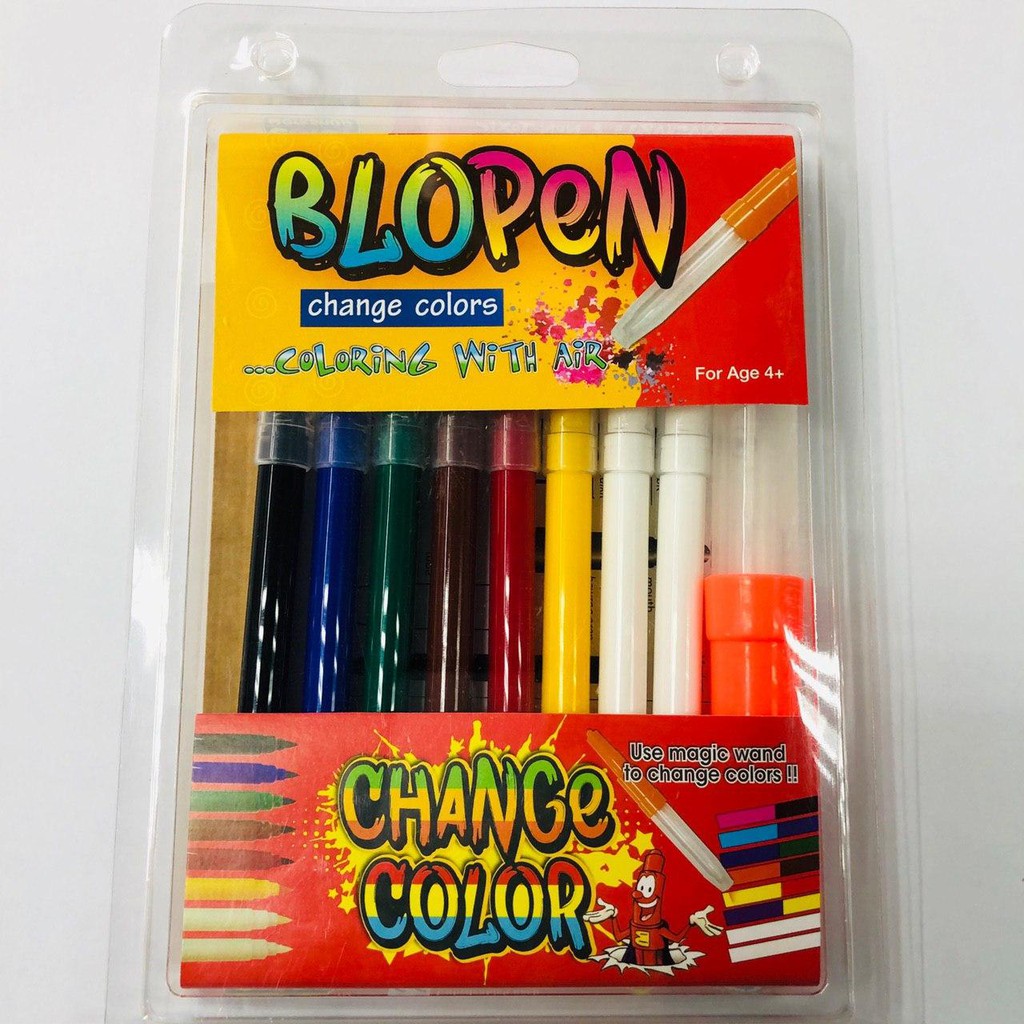 BLOPENS COLORING WITH AIR COLOR CHANGING MARKERS /AIRBRUSH SUPER