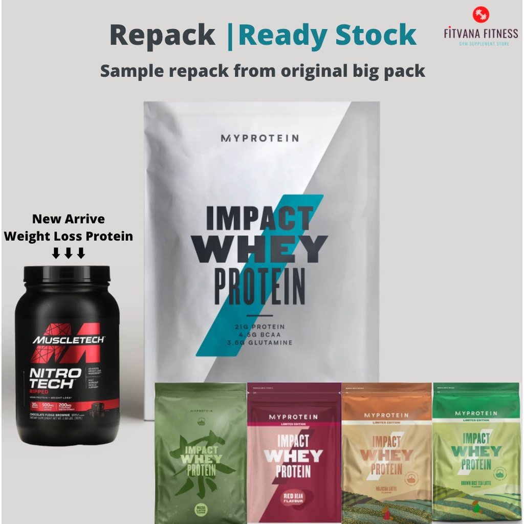 🔥Myprotein🔥 Impact Whey Protein (Sample Repack) 25g [Ready Stock] Halal Protein Myprotein Sample