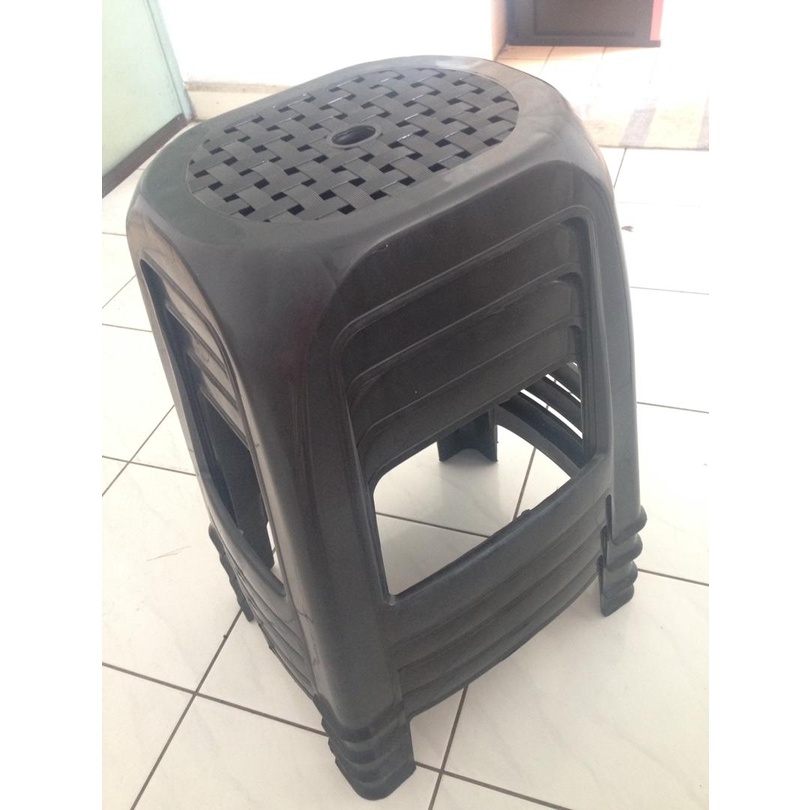 Black Plastic Stool Chair Outdoor Kitchen Mytools Furniture Dining