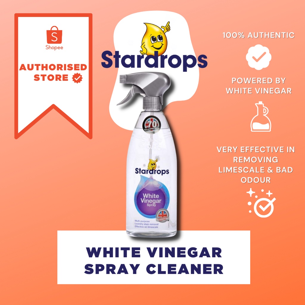 Stardrops White Vinegar Multi Surface Cleaner 750ml Spray Streak