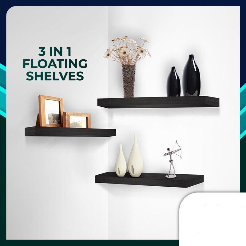 Ready Stock Home Decor Rack Floating Rack / Floating Shelves / Wall ...