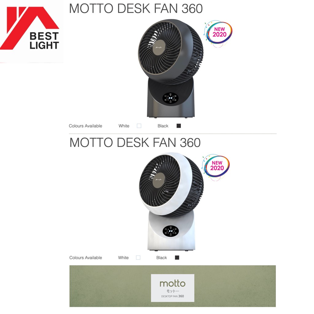 ALPHA MOTTO 360 TABLE DESK FAN | Shopee Malaysia
