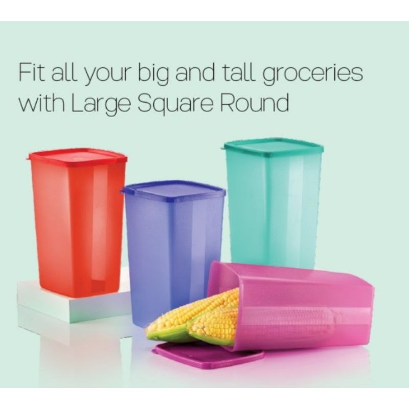 Tupperware Large Square Round 2L | Shopee Malaysia