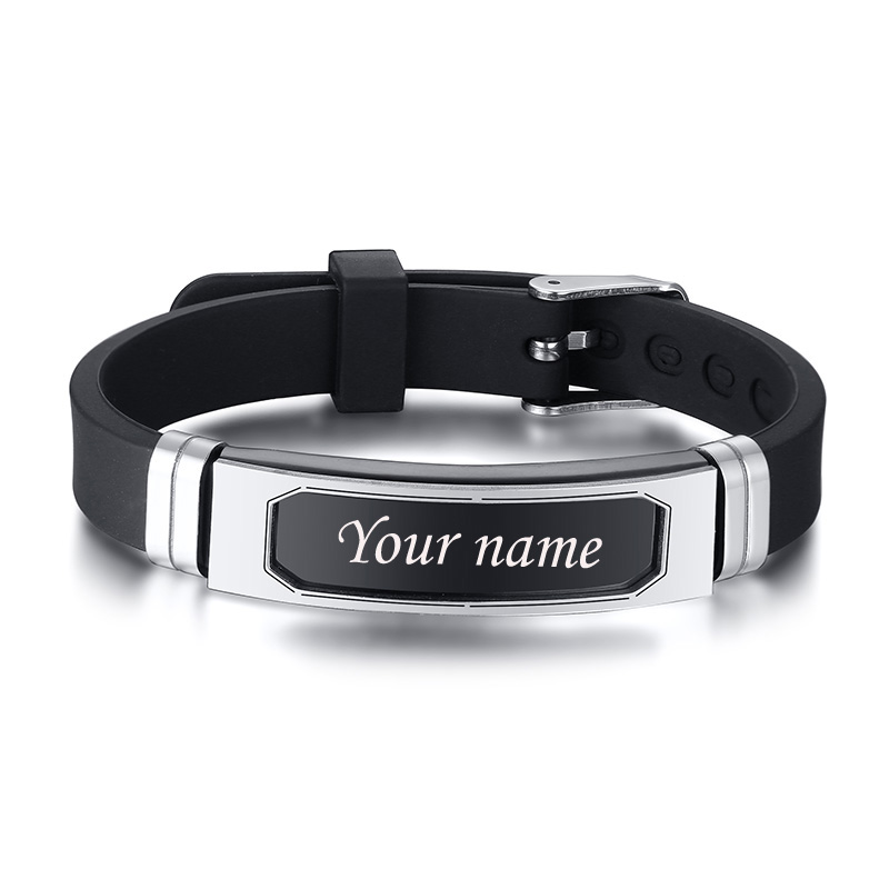 Vnox Men Personalized Engraving Names Bracelet | Shopee Malaysia