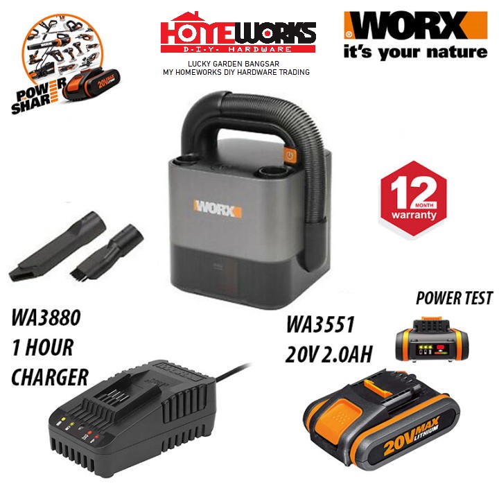 WORX WX030 CORDLESS VACUUM CLEANER MINI CORDLESS VACUUM Shopee