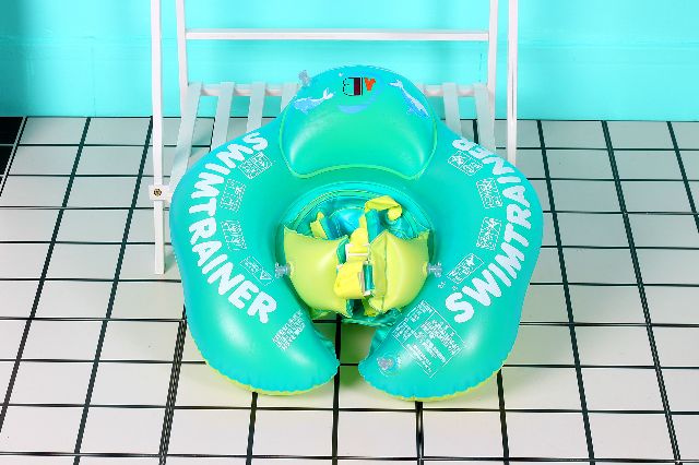 Baby Swim Ring Green Swimming Neck Fasten Pool Float Swim Trainer ...
