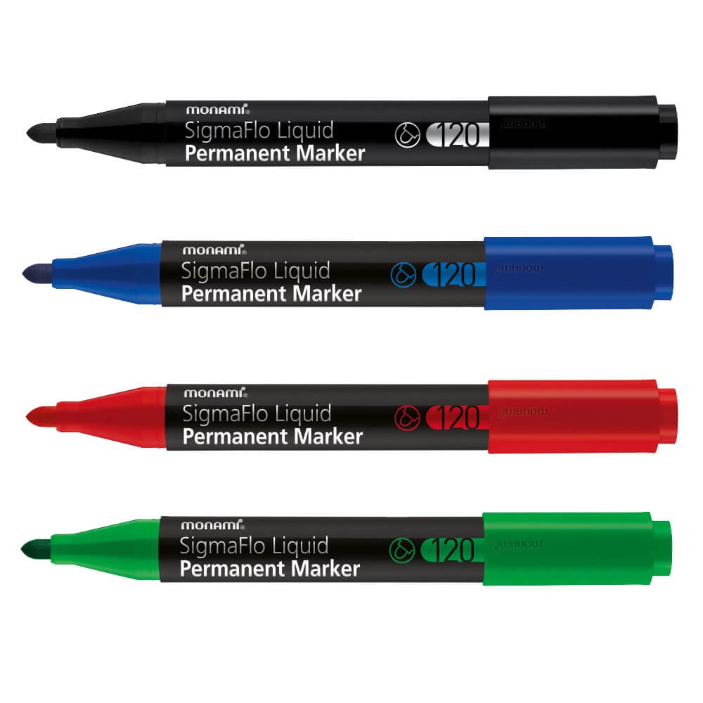 Monami SigmaFlo Liquid Permanent Marker 120 Bullet Nib Shopee Malaysia