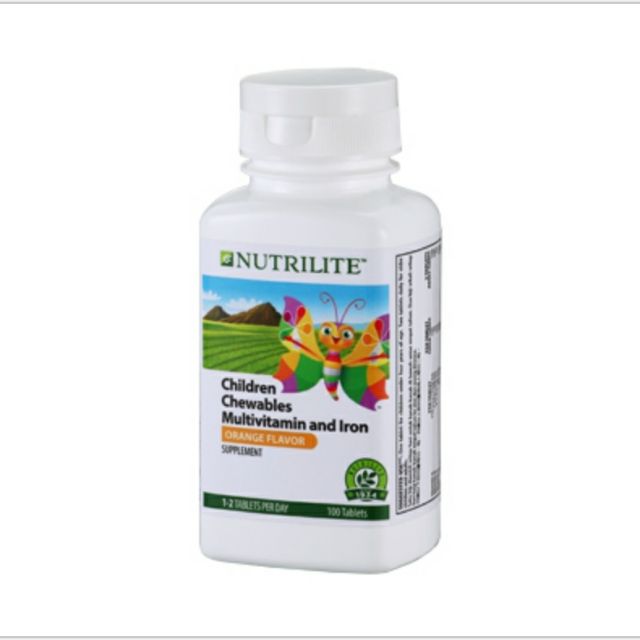 NUTRILITE Chewables Multivitamin and Iron Supplement (100 tab) Shopee