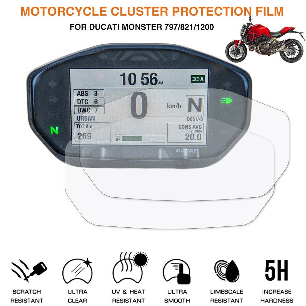 DUCATI Monster 797 821 1200 1200R Motorcycle Meter Screen TPU Protector ...