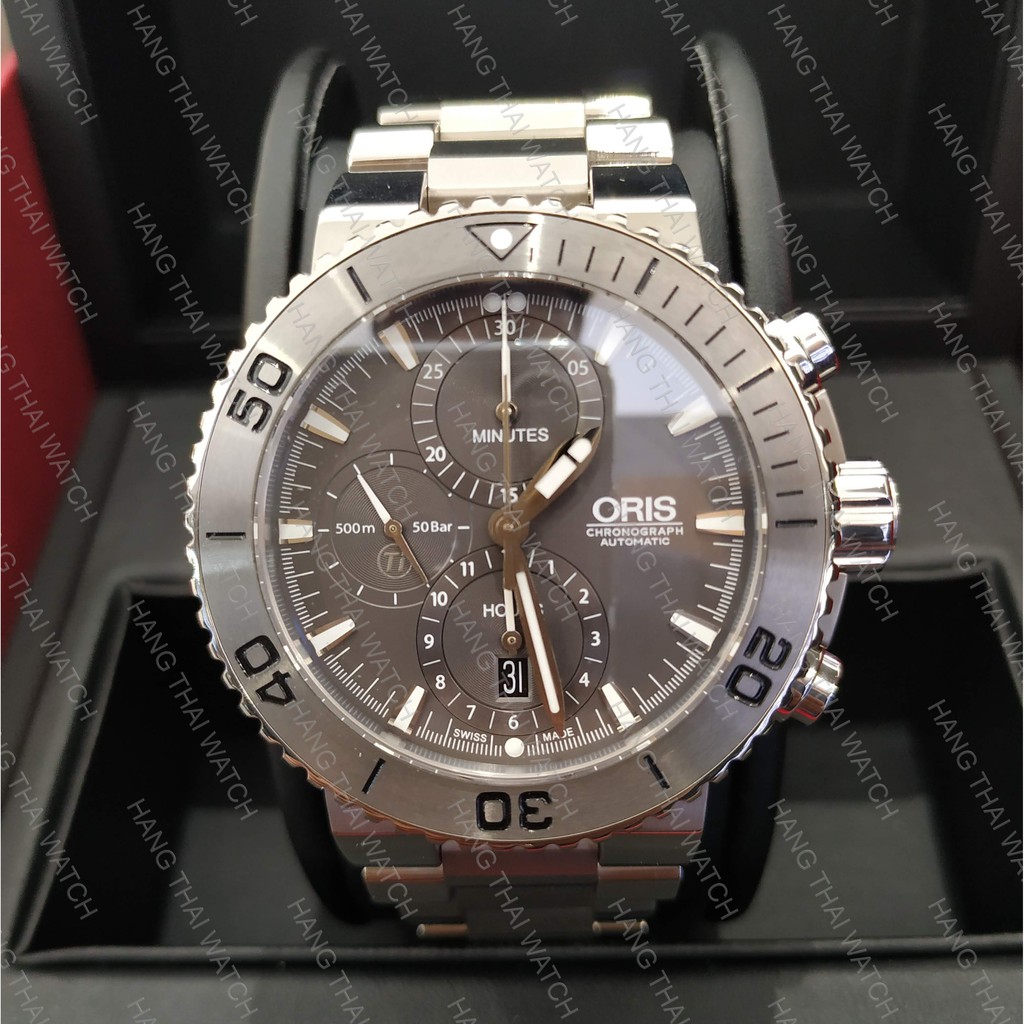 ORIS AQUIS TITAN CHRONOGRAPH GREY DIAL GENTS 674 7655 7253 07 8 26