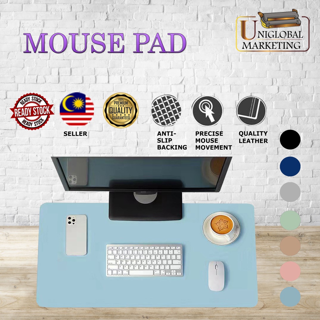 Mousepad Large Leather Keyboard Mat Custom Size Anti-slip Gaming Mouse ...
