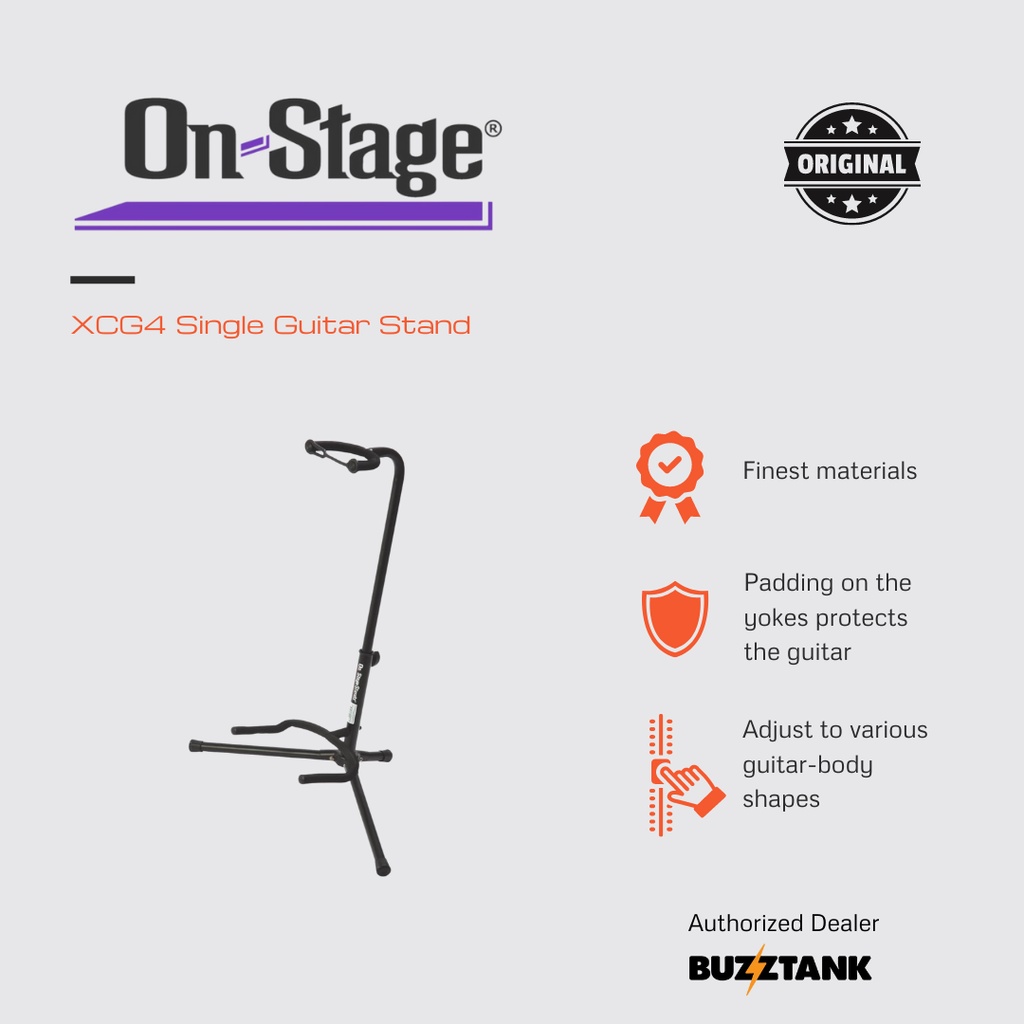 On Stage XCG4 XCG4 Single Guitar Stand Shopee Malaysia