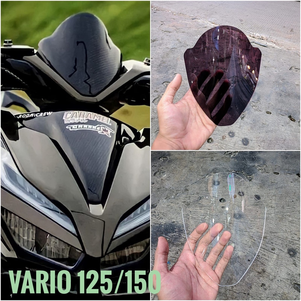 Visor vario 125 150 new Clear And smoke windshield motor Shopee Malaysia