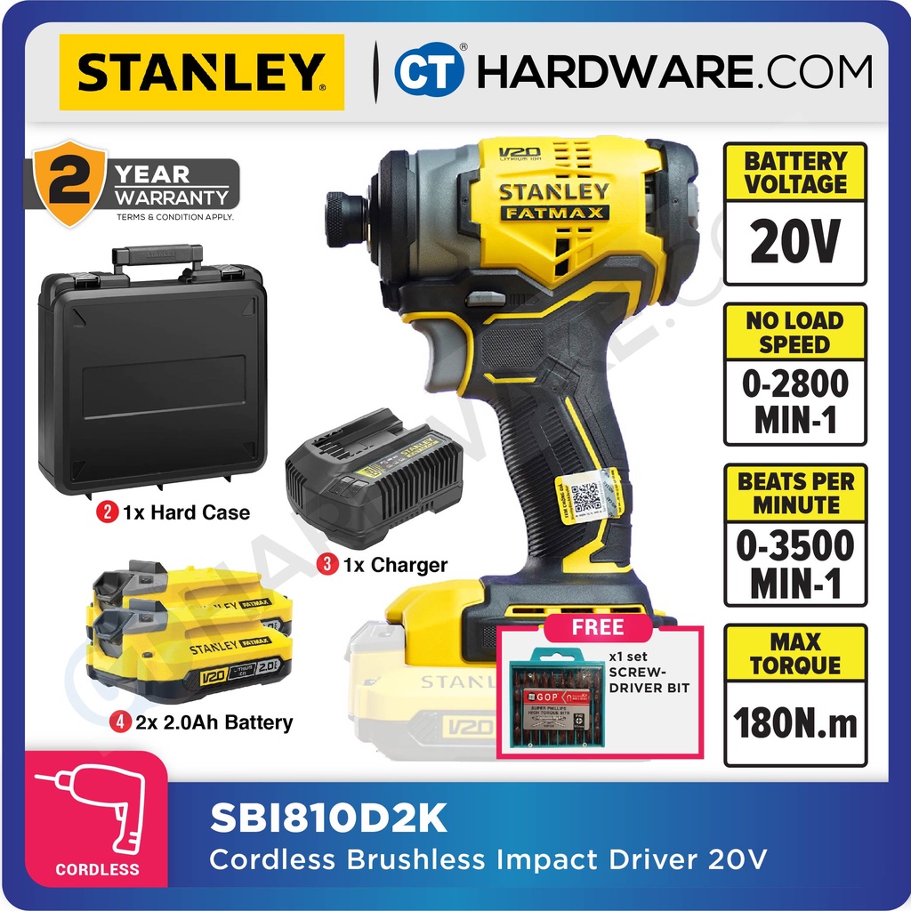 Stanley drill and discount impact driver set