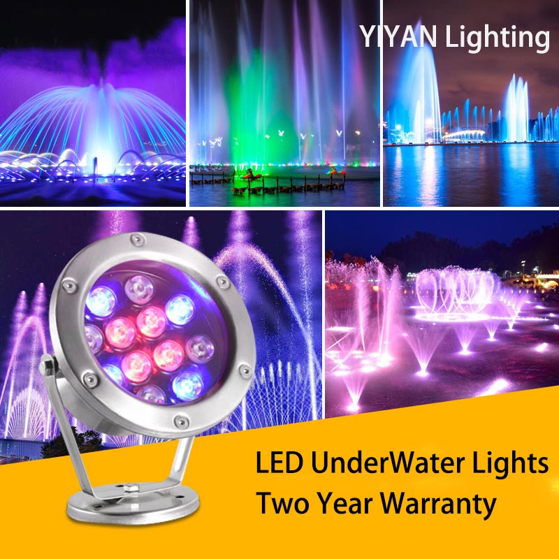 BUYTICO LED RGB Underwater Light Spot Lights Aquarium Garden Fountain ...