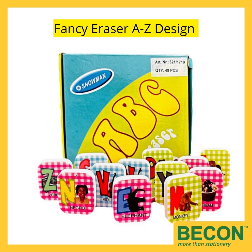 Fancy Eraser A-Z Design (Box of 48 pcs) | Shopee Malaysia