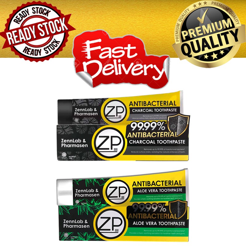 ZP Zennlab & Pharmasen Ubat Gigi Toothpaste 120g Aloe Vera Charcoal ...