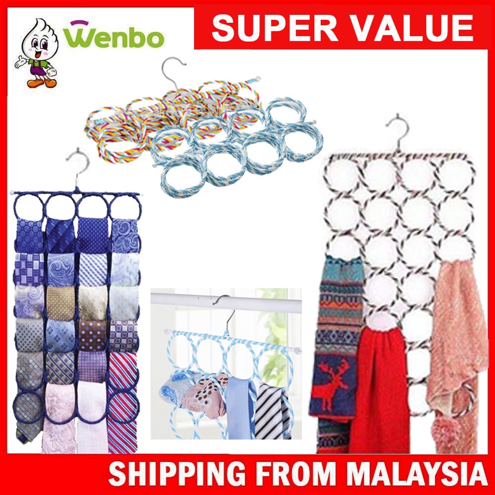Wenbo Foldable Ring Tudung Bawal Tie Hanger 12 Holes 28 Holes Scarf ...