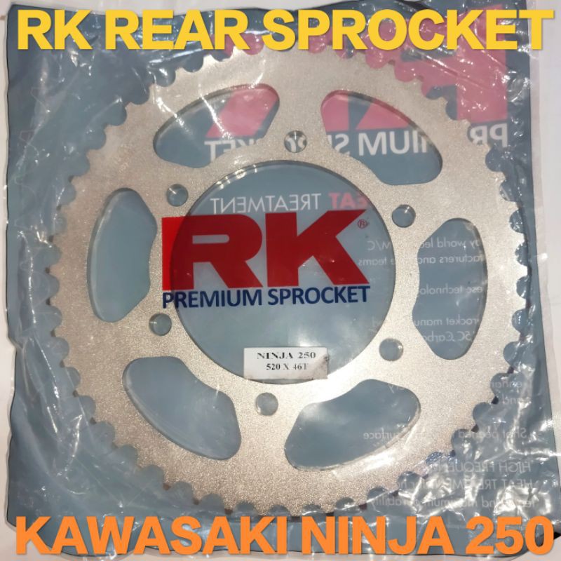 RK Rear Sprocket 520 KAWASAKI Ninja 250/250sl Yamaha R25 520 | Shopee ...
