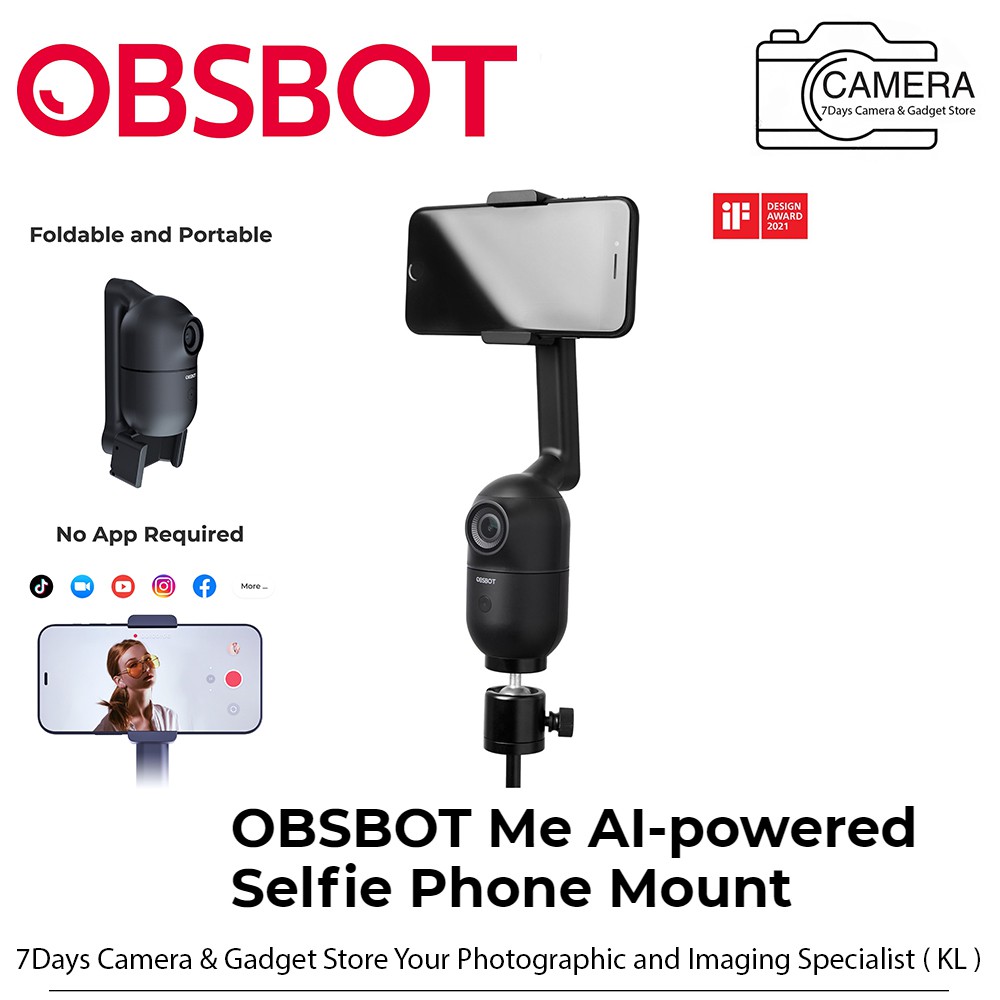 OBSBOT Me AI-Powered Selfie Smartphone Mount | Shopee Malaysia