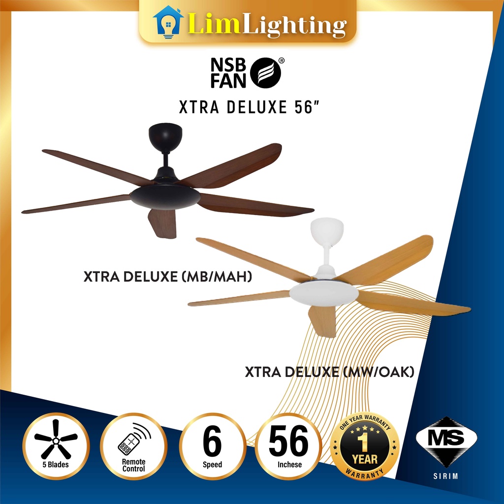NSB XTRA DELUXE 56" CEILING FAN / KIPAS SILING Shopee Malaysia