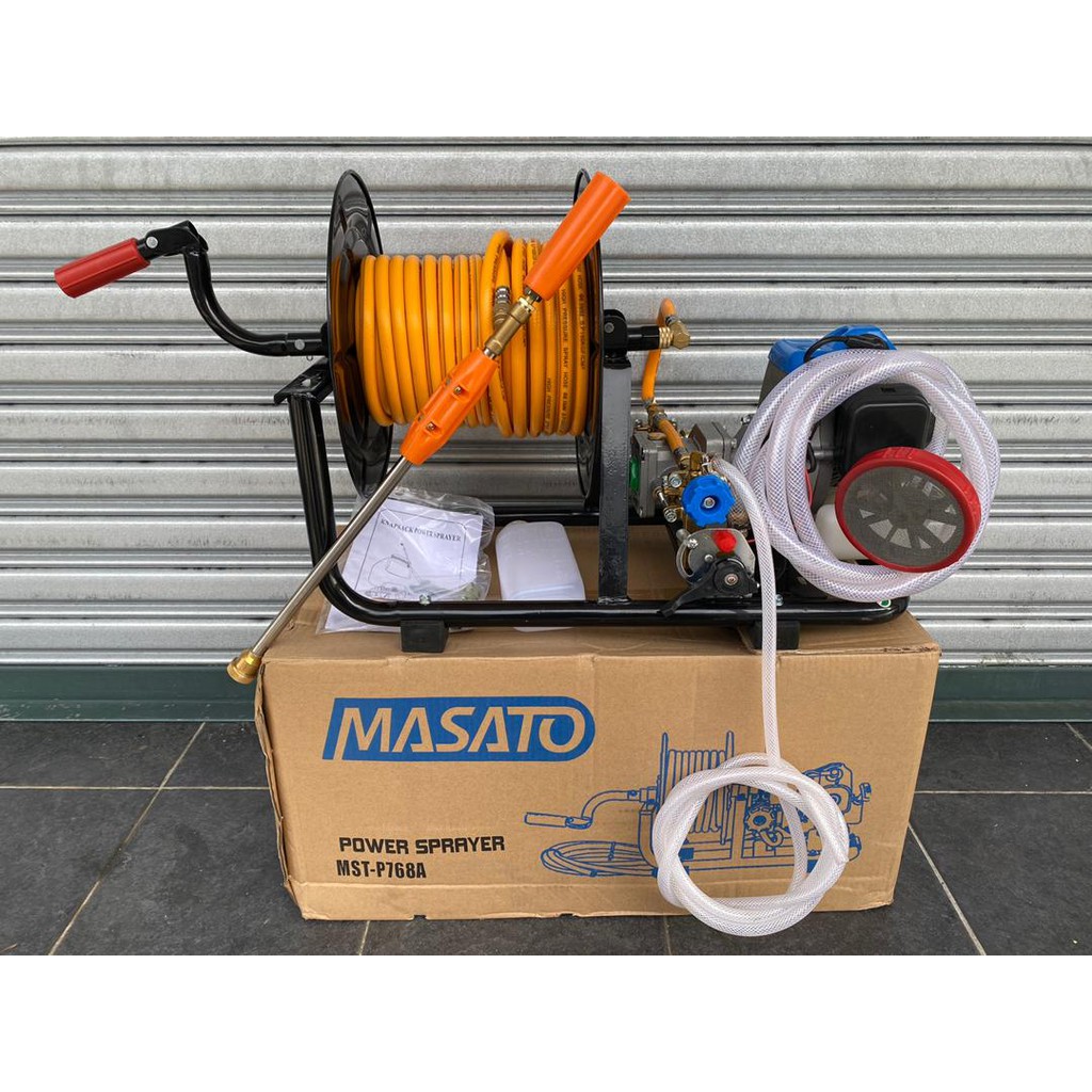 MASATO/FST P768A PORTABLE POWER SPRAYER PUMP C/W 20Meter PRESSURE HOSE ...