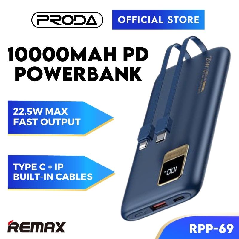 REMAX Powerbank Fast Charging Power Bank With Cable RPP-69 PD Powerbank ...