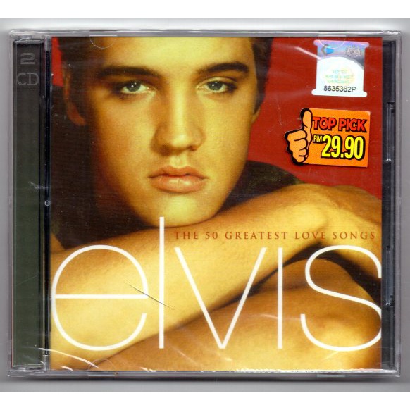 ELVIS PRESLEY - THE 50 GREATEST LOVE SONGS (CD ORIGINAL) | Shopee Malaysia