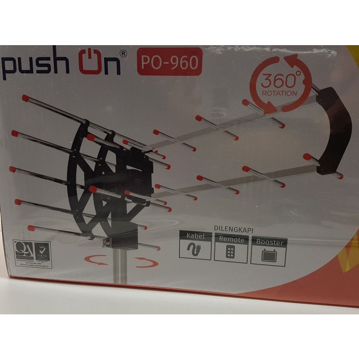 Push ON Outdoor Tv Antenna with Remote and Booster + Cable | Shopee ...