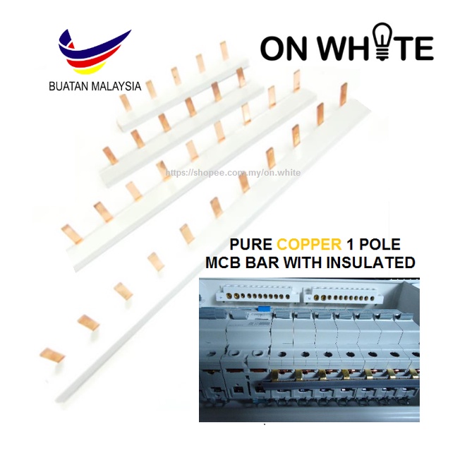 MCB COPPER BUSBAR with insulated 1 Pole / Single Pole( Loose Cut ) MCB Busbar / Copper Bar USE