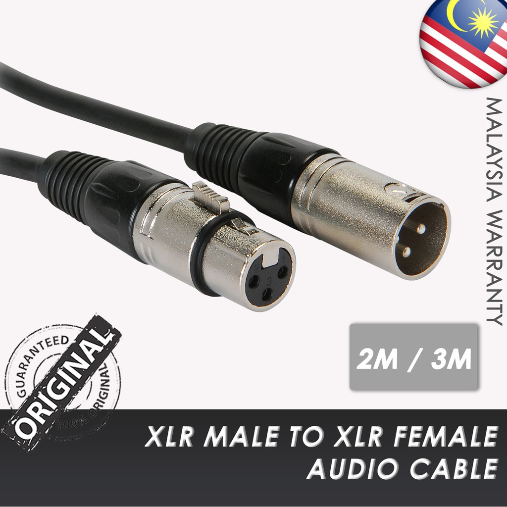 GoliveMic XLR Audio Cable XLR Male to XLR Female 2M / 3M /5M | Shopee ...