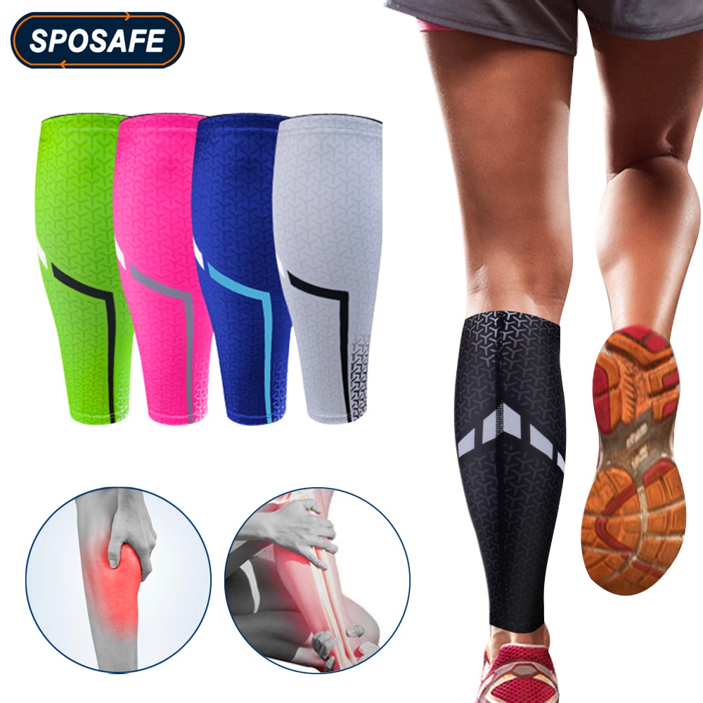 SPOSAFE Sports calf compression sleeve for woman&man Breathable No-Slip ...