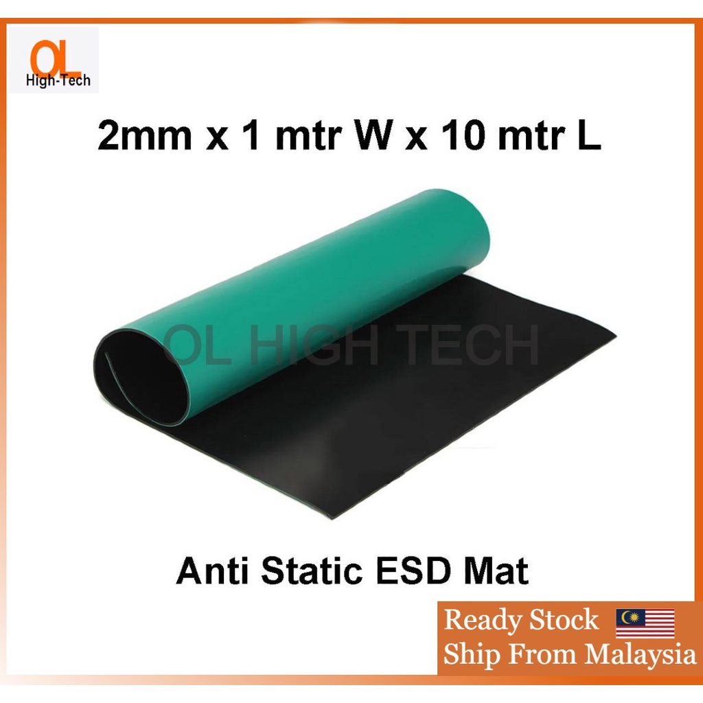 OLhightech ANTISTATIC / ESD RUBBER MAT (GREEN) (10 METER/ROLL
