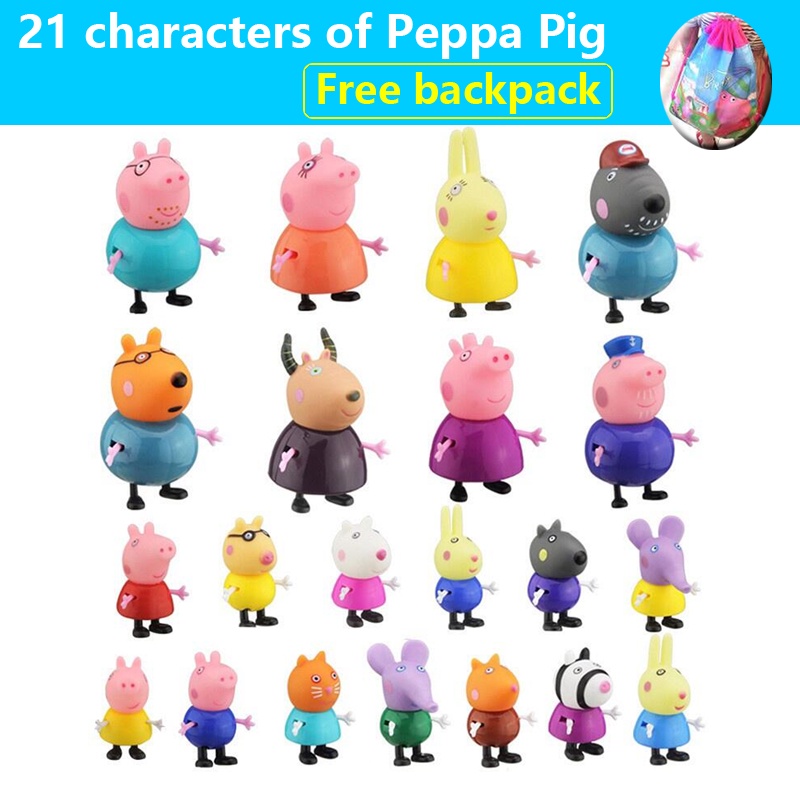 Peppa Pig Family friend Dolls Action Figure Play House Gift Set