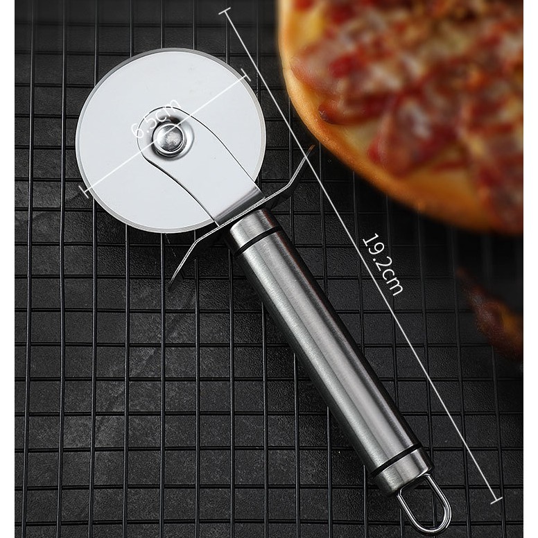 Stainless Steel Pizza Cutter Roller Pizza Knife Cutter Pastry Pasta Dough Crimper Kitchen Pizza