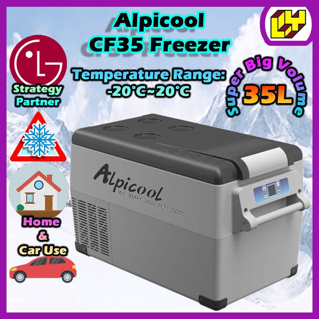 CF35 Alpicool 35L Portable Car Fridge with Battery for Car Freezer Portable Car Refrigerator Bar