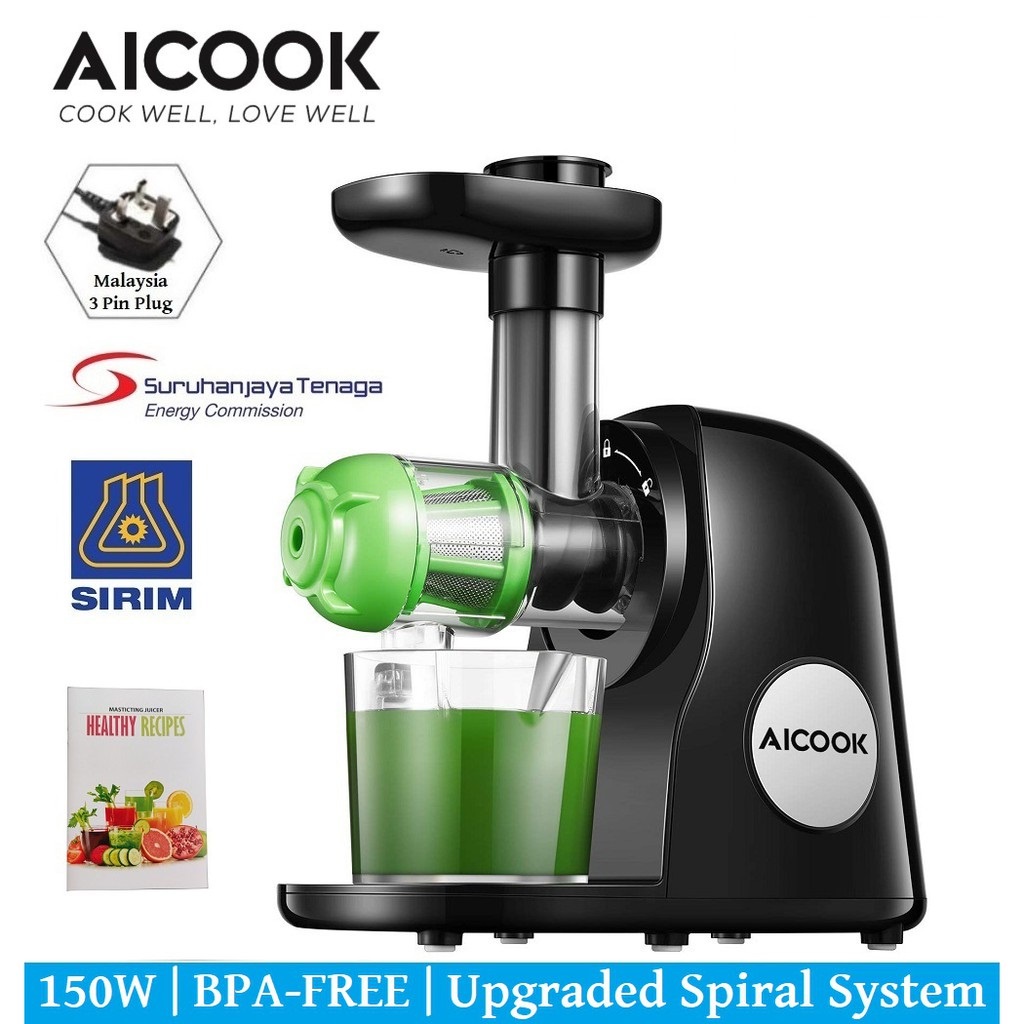 Aicook AMR521 Slow Masticating Juicer Extractor Quiet Motor BPA