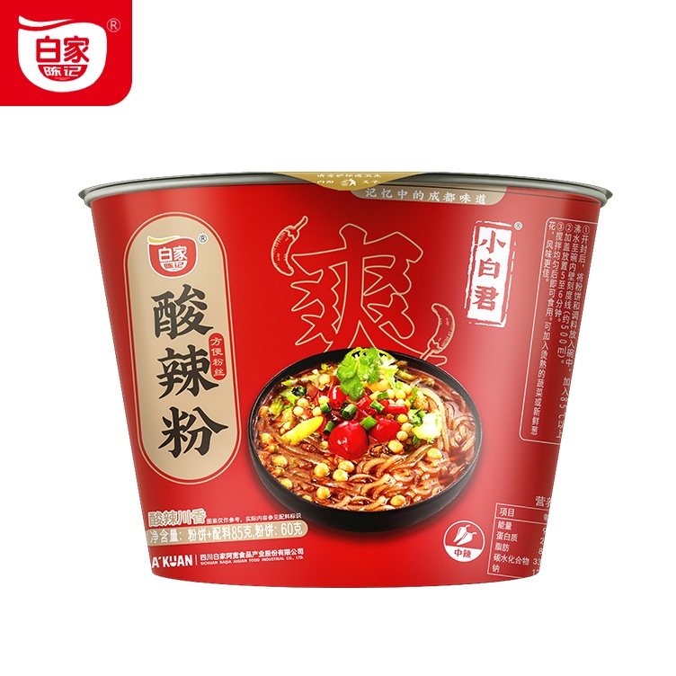 白家陈记重庆酸辣粉桶装85克Baijiachenji Chong Qin Sour and