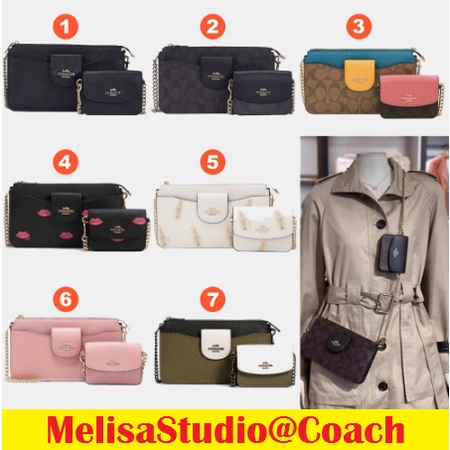 Coach+C2916+Poppy+Crossbody+Lipstick+Print+Shoulder+Bag+and+Card+