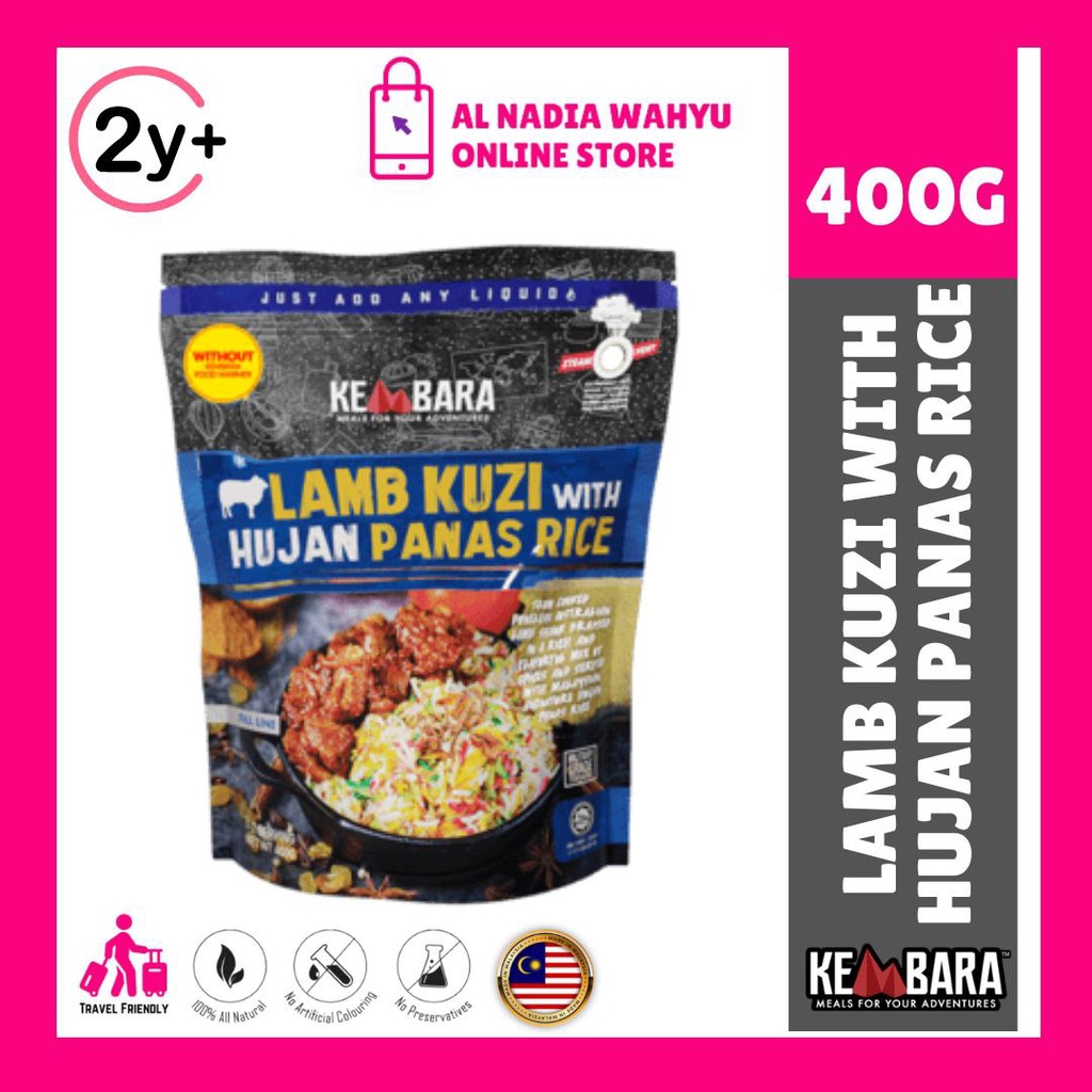 Kembara Meals Lamb Kuzi With Hujan Panas Rice 400g Ready To Eat Travel