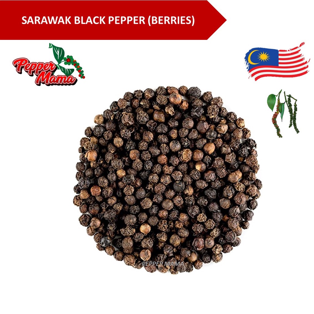 [Lada Hitam Sarawak] Homegrown Sarawak Black Pepper Corn 1kg | Shopee ...