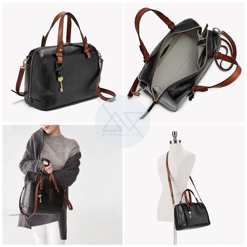 Original) Fossil Rachel Satchel | Leather Handbag | Beg Tangan Kulit |  Shopee Malaysia