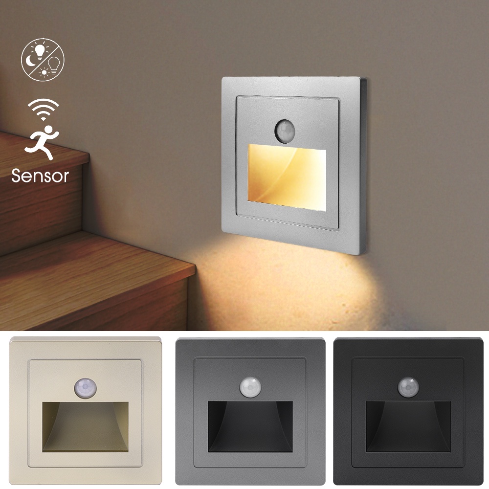 1pc Save Energy Embedded Infrared Human Body Sensor Light Wireless Led Night Light Motion 2404