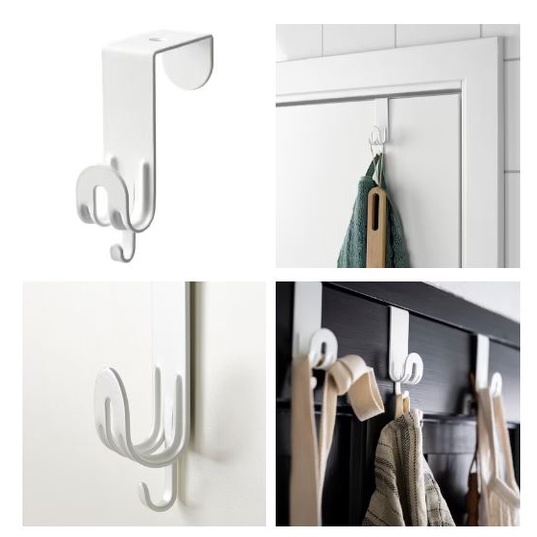 SEKINER Hook for door / Clothes Hook on door / Clothes Hanger , white / DOOR  HOOK