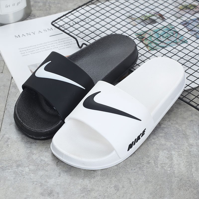 Nike slippers shop white colour