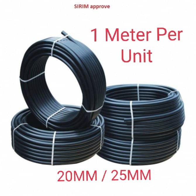 HDPE POLY PIPE (SIRIM ) Approve 100 Meter per roll / 20mm ,25mm by