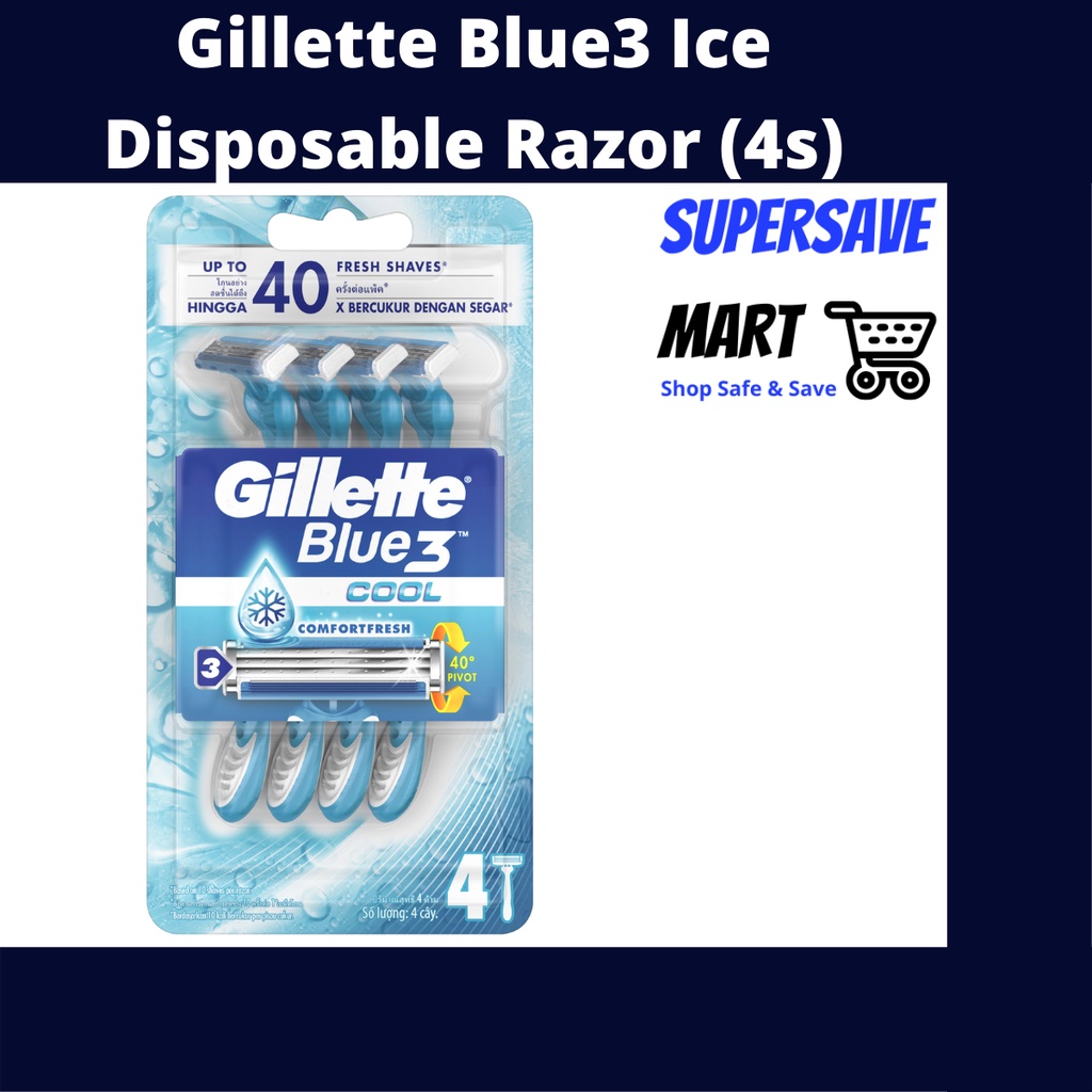 Gillette Blue3 Ice Disposable Razor (4s) | Shopee Malaysia