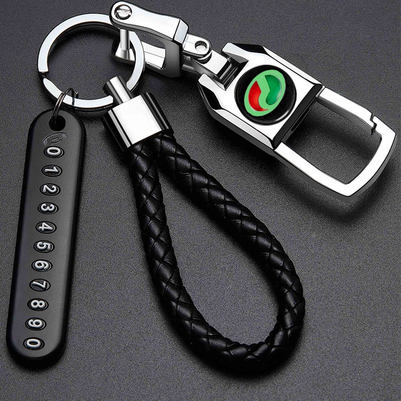 Upgrade Car Keychain Alloy Key Holder Motorcycle Keychain With - Main Image