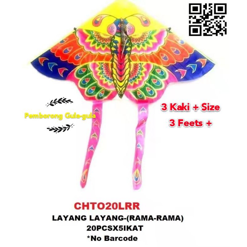 Layang Layang Helang Rama Rama 3.5 Kaki Besar | Shopee Malaysia