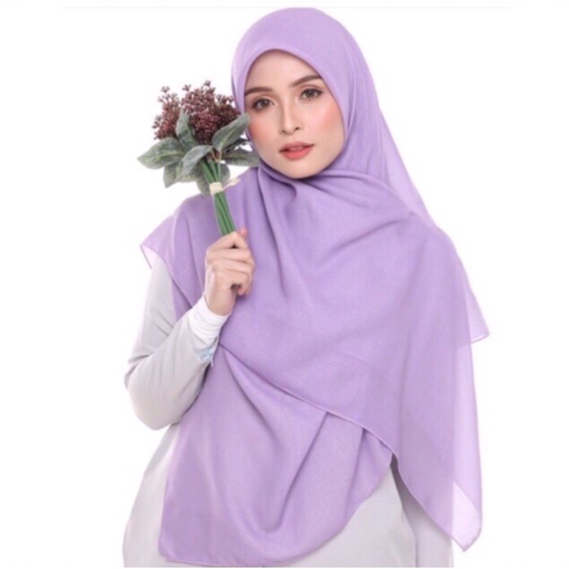 Tudung Bawal Cotton Exclusive Bidang 55 Dan Bidang 60 | Shopee Malaysia